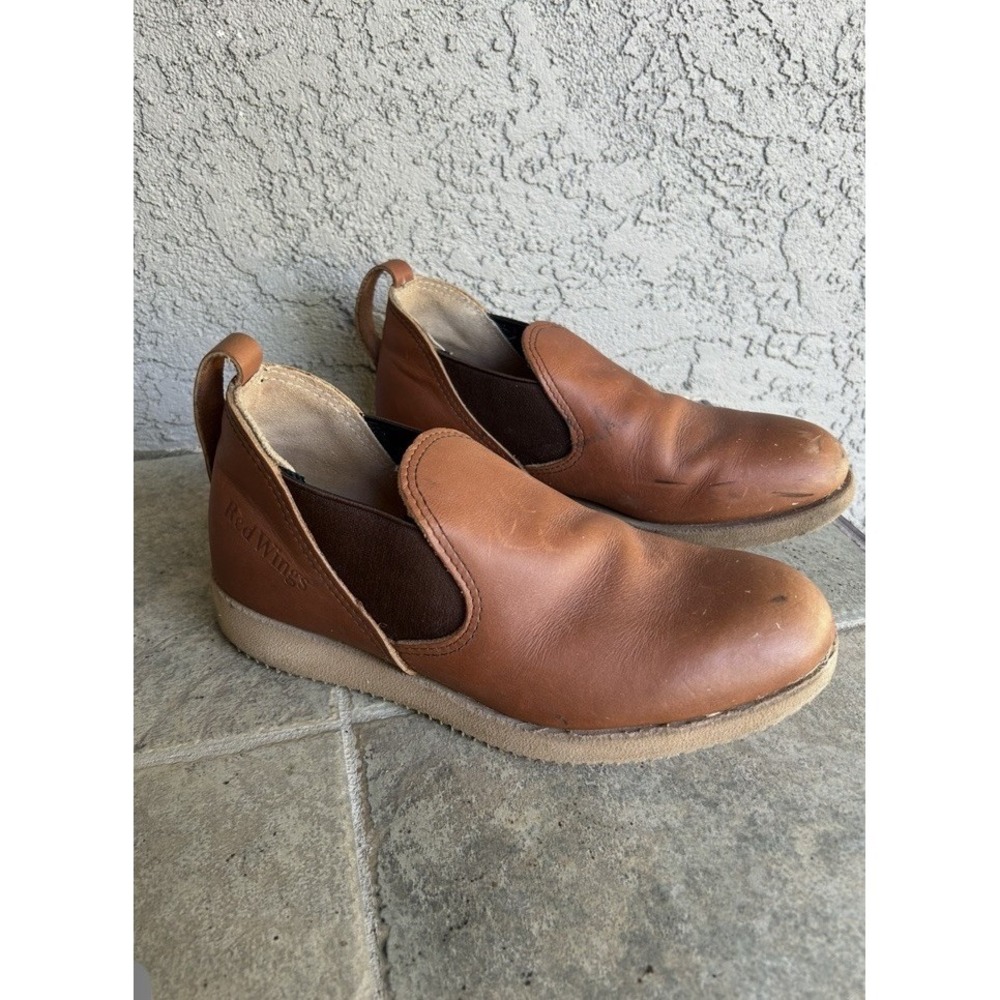 New Red Wing 2143 Romeo Slip On Leather Brown Shoes Mens Size 7.5 VTG USA Vibram